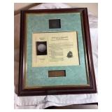 Framed 1743 Dutch Silver Ducaton coin display