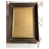 Mahogany shadow box frame w/glass, 12.5x16.5"