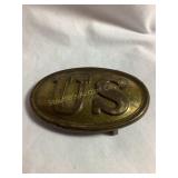 Civil War US brass belt buckle, replica?, 3.25"W
