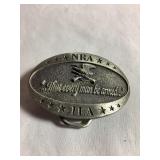 NRA pewter belt buckle, ILA logo, 2.5"W