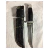 Buck knife #119,5.5" blade w/Buck leather sheath