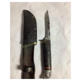 Schrade-Walden knife #141 w/pewter bear head,