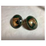 Vintage horse bridle rosettes, glass dome,