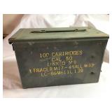 US military issue metal ammo box, 11.5x6x7"