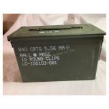 US military issue M2A1 metal ammo box, 11.5x6x7"
