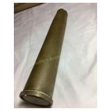 Vintage brass artillery shell casing (WW II?)