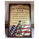 2nd amendment text display, 22x18", Reflective Art