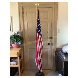USA flag w/flag pole, 32x46"