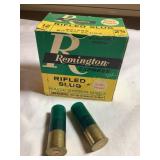 22 Remington 12 ga rifled slug, 2 3/4", shotgun