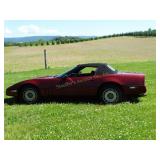 1987 Chevy Corvette, burgandy convertible