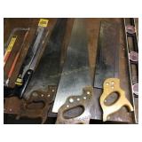 Misc. saws - craftsman,sears & 2ft metal Stanley