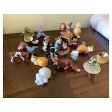 20 Misc animal, train mini figurines, largest is