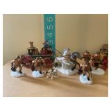 Dept 56  5 pc  fire brigade set- 3 1/4" tallest