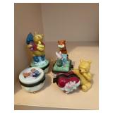 4 Winnie the Pooh trinket boxes