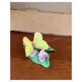 Herend Hungary yellow butterfly figurine, 2.5"w