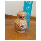 Hand painted wooden Russian nesting doll-3 1/2"