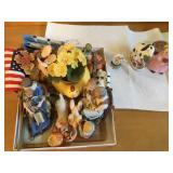 Misc. figurines, chicken,etc