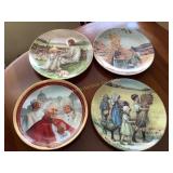 4 Decorative plates- John Paul, Thanksgiving, t