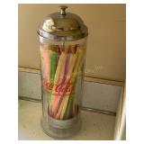 Coca Cola glass straw holder