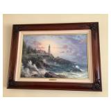Framed Thomas Kinkaid "Clearing Storms" Art