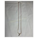 18 kt.necklace 17" long, marked Italy 750 on