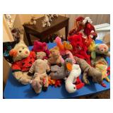 10 + TY beanie babies & etc