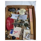 Misc items- jewelry, fan, coin purse, etc