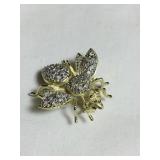 14 kt Bumblebee brooch/pendant, w/diamonds,