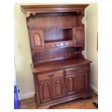 2 Pc. Thomasville Hutch cupboard, cherry?,
