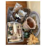 Misc. lot- candles, glassware, holiday decor, etc.