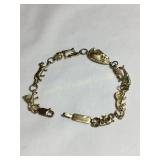 10 kt Noahï¿½s Ark bracelet, 6 1/2"L w/6 animals,