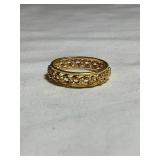18 kt ring, marked 700 on ring, size 6, .14 oz.