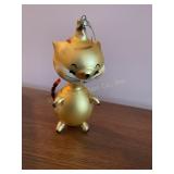 Vintage De. Carlini, Italy, tiger/cat ornament 5"H