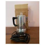 Empire Electric coffee percolator 2 Cup NIB