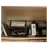 Shelf contents, shoe rack, VCR tapes NIP, ETC