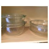 7 pcs Pyrex glass bowls