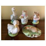 5 Beatrix Potter figurines, tallest is 3.5"H,