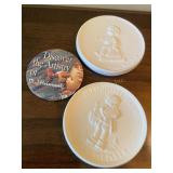 2 Goebel Hummel Club charter member plates, 4"D