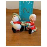 Napcoware ? Mr & Mrs Santa candle huggers 1 1/2"