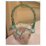 Fenton Glass Meadow Beauty bowl/ flower holder-7