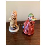 2 Goebel Hummel figurines, Town Crier, Too Shy T