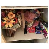 Contents of kitchen cabinet shelf- paper