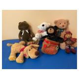 6 stuffed animals- Gund, etc