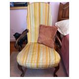 Queen Anne style mahogany frame  chair, shows