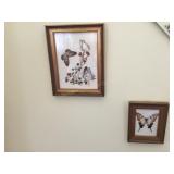 2 Framed real butterfly art - made in Austria-