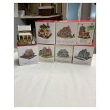 7 Liberty Falls Collection houses-2 3/4' tall