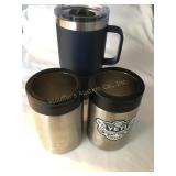 2 Yeti drink coolers 5' & coffee mug 7' w/lid
