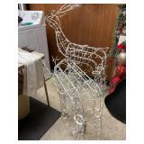 2 metal lighted deer 48' tallest, not tested