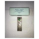 Silver lipstick mirror case 2'L (marked 800 & Y28)