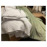 Green Berkshire blanket-84' x 84' approx.,